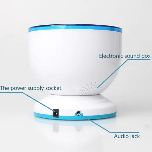 Aurora Glow Bedside Lamp w/ Soothing Sounds for Sleep